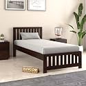 SUNCOM Sheesham Wood Single Size Bed Without Storage for Bedroom - Single Cot Wooden Bed for Living Room - Solid Wood Divan Bed for Hostel Home Furniture (Walnut Finish)