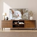 SUNCOZE 7034 Mid-Century Fluted TV Stand with