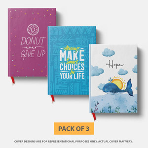 sundaram diaries case bound a4 diary single line 192 pages multicolor pack of 3