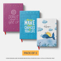 SUNDARAM Diaries Case Bound A4 Diary Single Line 192 Pages (Multicolor, Pack of 3)