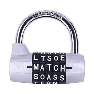 5 letter word lock 5 digit combination lock safety padlock for gym school locker fence toolbox case hasp storage silver