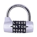5 Letter Word Lock, 5 Digit Combination Lock, Safety Padlock for Gym, School Locker, Fence, Toolbox, Case, Hasp Storage (Silver)
