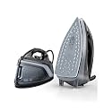 Steam Station Iron for Clothes,1600W Professional Steam Iron with 44 oz Tank, 400 microsteam holes, Built-In Pump, Ceramic baseplate,Iron Lock For Easy Carry,Home use