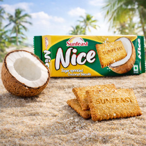 Sunfeast Nice Sugar Sprinkled Coconut Biscuits Plain