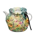 Sunflower Butterfly Tea Pot Cozies Stain Resistant Thermal Insulation Kitchen Teapot Dust Cover Tea Cosy for Home Kitchen Table Hotel Tea Party Restaurant Decor