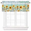 Sunflower Curtain Valance for Windows 42x12 Inch 1 Panel