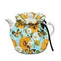 Sunflower Daisy Butterfly Tea Cozy for Teapot, Breakfast Warmer Keep Warm, Stain Resistant Kettle Covers Decorative Accessories for Home Kitchen