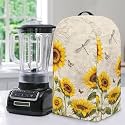 Sunflower Dragonfly Print Blender Dust Cover for Kitchen Small Appliance Decor, Anti Fingerprint Oil-proof Dust Protection Stand Mixer Cover Juicer Cover Soy Milk Machine Covers