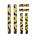 Sunflower Print Refrigerator Door Handle Covers 6pcs Fashion Design Anti-Skid Protector Gloves Kitchen Appliance Covers Decor for Refrigerator Door Oven Dishwasher