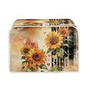 Sunflower Print Toaster Dust Cover 2 Slice Bread Maker Machine Covers Dust-proof Small Kitchen Appliance Covers, Machine Washable