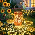 Sunflower Solar Lanterns Outdoor Waterproof, Birthday Gifts for Women Mom
