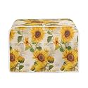 Sunflowers Toaster Covers Fit for Most 2 Standard Toasters, Dust Proof Toaster Covers Lightweight with Top Hook for Easy Storage