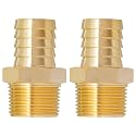SUNGATOR 1" NPT to 1" Barb, Hose Barb Fitting, Air Hose Fitting, 2-Pack
