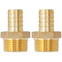 SUNGATOR 1" NPT to 3/4" Barb, Hose Barb Fitting, Air Hose Fitting, 2-Pack