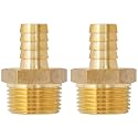 SUNGATOR 1" NPT to 5/8" Barb, Hose Barb Fitting, Air Hose Fitting, 2-Pack