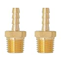 SUNGATOR 1/4" NPT to 3/16" Barb, Hose Barb Fitting, Air Hose Fitting, 2-PCS