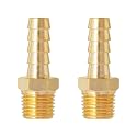 SUNGATOR 1/4" NPT to 5/16" Barb, Hose Barb Fitting, Air Hose Fitting, 2-PCS