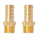 SUNGATOR 3/8" NPT to 1/2" Barb, Hose Barb Fitting, Air Hose Fitting, 2-Pack