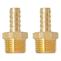 SUNGATOR Hose Barb Fittings, 1/2" NPT to 3/8" Barb Air Hose Fitting, 2-Pack