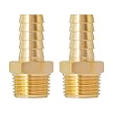 SUNGATOR Hose Barb Fittings, 1/2" NPT to 1/2" Barb Air Hose Fitting, 2-Pack