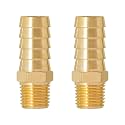 SUNGATOR Hose Barb Fittings, 1/4" NPT to 1/2" Barb Air Hose Fitting, 2-Pack