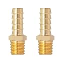 SUNGATOR Hose Barb Fittings, 1/4" NPT to 3/8" Barb Air Hose Fitting, 2-Pack
