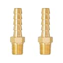 SUNGATOR Hose Barb Fittings, 1/8" NPT to 1/4" Barb Air Hose Fitting, 2-Pack
