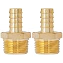 SUNGATOR Hose Barb Fittings, 3/4" NPT to 1/2" Barb Air Hose Fitting, 2-Pack