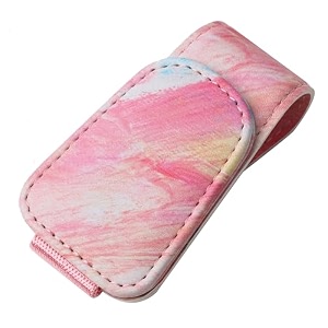 sunglass holder for car visor sunglasses clip magnetic leather glasses eyeglass holder truck car accessories for woman man -abstract pink