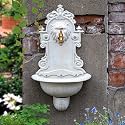 Sungmor Cast Iron Wall Mounted Garden Sink, Washing Basin with Faucet