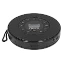 SUNGOOYUE Anti Skip Portable CD Player with Rechargeable CD Player Speaker for Outdoor Activities, with 3.5 Mm Connector (Black Without BT)