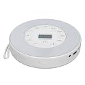 SUNGOOYUE Anti Skip Portable CD Player with Rechargeable CD Player Speaker for Outdoor Activities, with 3.5 Mm Connector (White Without BT)