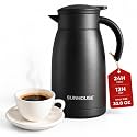 SUNHOUSE 34 Oz Thermal Coffee Carafe Insulated Stainless Steel Thermos