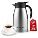 SUNHOUSE 34 Oz Thermal Coffee Carafe - Insulated Stainless Steel Thermos