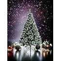 Christmas Trees 5 FEET Snow Pine Christmas Tree with Stand and Free Christmas Tree Decorations Items | Snow Flocked Tree