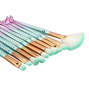 sunisa pinkish soft bristles 10 pcs mermaid makeup brushes set for womens amp girls - pack of 10