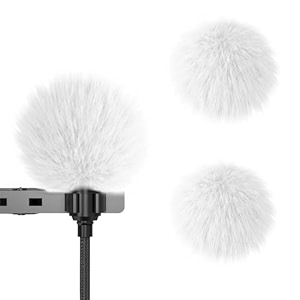 sunkizzrs dead cat lapel mic 2 pcs5mm10mm  dead cat for lavalier micmaono mic  furry windscreen compatible white