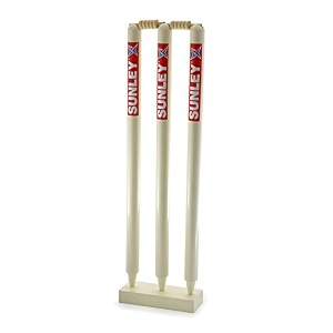 sunley wooden wicket set for youth and senior3 piece wooden wickets2 piece bails1 piece base