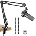 SUNMON Boom Arm for Fifine K688 Mic with 3/8" to 5/8" Adapter and Cable Sleeve