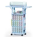 Sunnacate Craft Storage Cart Compatible with Cricut Machine, Rolling Craft Stand Shelf Table Desk Organizer with 45 Vinyl Roll Holders, Pegboard, Accessories Holder, Craft Room Organization
