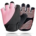 sunnex Workout Gloves for Women - Breathable Weight Lifting Gloves with Non-Slip Silicone Padding, Fingerless Gym Gloves for Cycling, Rowing, Pull Ups & Training (4 Sizes)