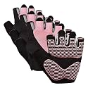 sunnex Workout Gloves for Women - Breathable Weight Lifting Gloves with Non-Slip Silicone Padding, Fingerless Gym Gloves for Cycling, Rowing, Pull Ups & Training (4 Sizes)