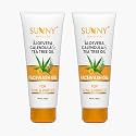 Sunny Herbals Face Wash Gel With Aloevera, Calendula &amp; Tea Tree Oil | Aloevera &amp; Calendula Removes Damaged Skin Cells | Tea Tree Treats Acne &amp; Pimples | 110 gm (Pack of 2)