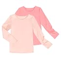 Sunny Fashion 2 Pack Girls Top Tee Shirt Base Layer Comfort Cotton Soft