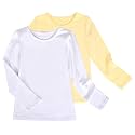 Sunny Fashion 2 Pack Girls Top Tee Shirt Base Layer Comfort Cotton Soft
