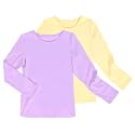 Sunny Fashion 2 Pack Girls Top Tee Shirt Base Layer Comfort Cotton Soft