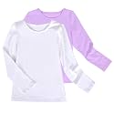Sunny Fashion 2 Pack Girls Top Tee Shirt Base Layer Comfort Cotton Soft