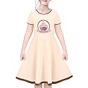 Sunny Fashion Girls Dress Colorful Striped Knitted Cotton Stretch School