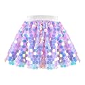 Sunny Fashion Girls Skirt Purple Mermaid Sparkly Sequin Tutu Party Ballet Dance