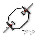Sunny Health &amp; Fitness Olympic Hex Trap Bar, Swivel Handles for Deadlifts